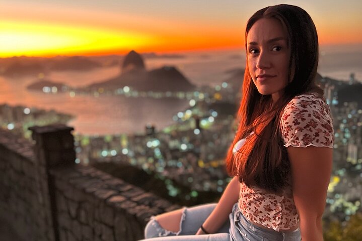 Sunset at Christ the Redeemer:Dona Marta,Selarón Steps& Lage Park
