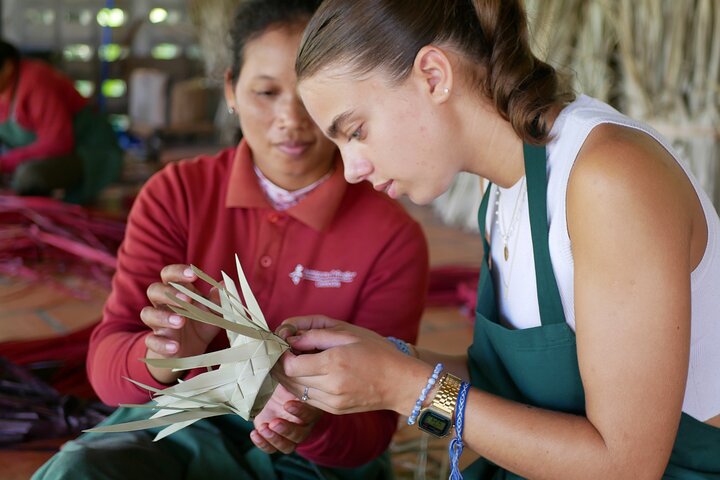 Smok weaving DIY activity from sugar palm leaf