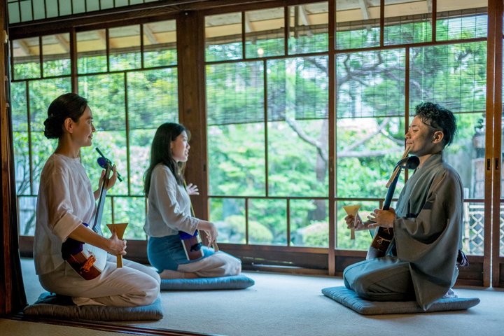 Savor the Sound Shamisen Experience in a Kyoto Temple Garden